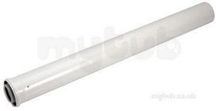 7716191172 White Flue Extension 60/100mm 2 M