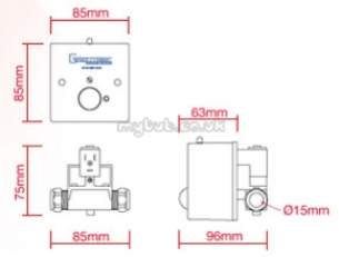 Cistermiser Flush Control Valve -  Cistermiser Irc Ceiling Mounting Kit Only