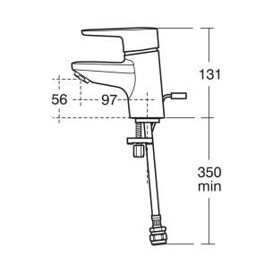 Ideal Standard Brassware -  Ideal Standard Concept Blue B0671 Small Basin Mixer And Puw