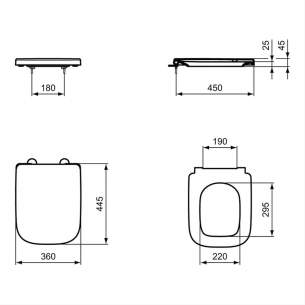 Ideal Standard Ilife Range -  Ideal Standard Is I.life A Seat And Cvr Wo Scl White 1 T453101