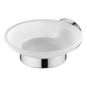 Ideal Standard Bathroom Accessories -  Iom Soap Dish W/m Frosted Glass/chrome