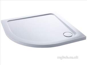 Kohler Daryl Shower Trays -  Kohler Daryl 1000 Quadrant Wht Tray And Slvr Waste