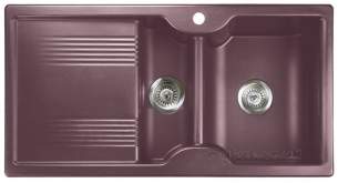 Rangemaster Sinks -  Rangemaster Lunar 985508 15b Rose Taupe Obsolete