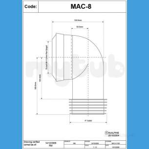 Mcalpine Macfit Wc Connectors -  4 Inch /110mm 90 Deg Bend Macfit Wc Conn