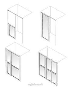 Akw Level Access Showering -  Akw Option Mm3f M 2 Measur Full Height Screen