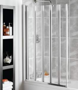 Manhattan Shower Enclosures -  M3-5 Panel Swiftseal Bathscreen Ch/cl