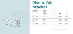 Marley Alutec -  Half Round 100mm Rise And Fall Brkt Ac91