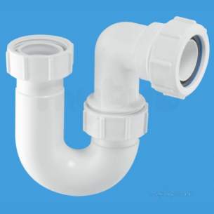 Mcalpine Waste traps overflow -  1.25 Inch X 3 Inch Seal Bidet Trap Bt3