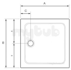 Mira Flight Shower Trays -  Mira Flight Low 900x900 Tray 2 Ups