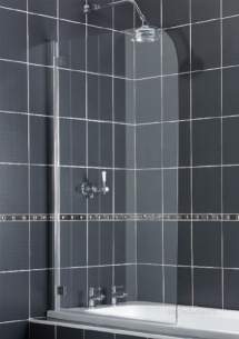 Aqualux Shower Enclosures and Bath Screens -  Fs6130aqu Na Aqua 5 Radius Clear Glass Pack 1380x850mm