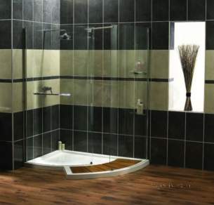 Aqualux Aquanos Aquaspace and Pura Ranges -  Ftr0212aqu Na Aquaspace Walk-around Left Hand Shower Tray 65mm