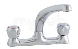 Astracast Brassware -  Astracast Tp0086 Polished Chrome Dove Double Handle Kitchen Mixer Tap