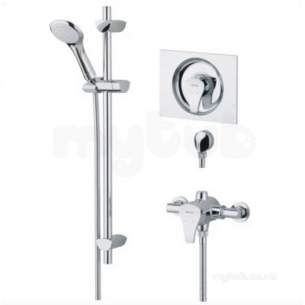 Bristan Showering -  Polished Chrome Capri Capri Dual Control Thermostatic Recessed Shower Valve With Riser