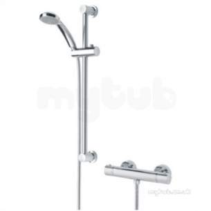 Bristan Showering -  Polished Chrome Frenzy Frenzy Thermostatic Shower Valve With Riser Kit