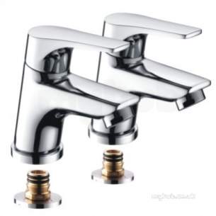 Bristan Brassware -  Bristan Vt 1/2 C Polished Chrome Vantage Double Handle Deck Mount Basin Tap 13 Mm