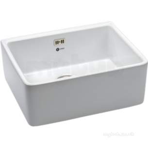 Carron Phoenix Cbc100wh1wca White Belfast Ceramic Single Bowl Kitchen Sink