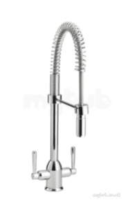 Carron Phoenix Taps and Mixers -  Carron Phoenix 2t1038 Chrome Dante Pro Chrome Double Handle Kitchen Tap