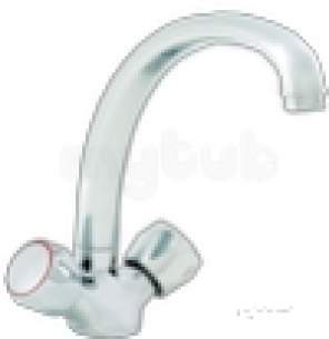 Carron Phoenix Taps and Mixers -  Carron Phoenix 2t0993 Chrome Elio Chrome Double Handle Kitchen Tap