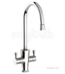 Carron Phoenix Taps and Mixers -  Carron Phoenix 2t1051 Chrome Flora Chrome Double Handle Kitchen Tap