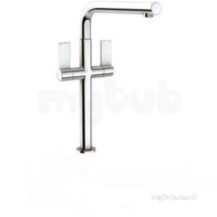 Carron Phoenix Taps and Mixers -  Carron Phoenix 2t1052 Chrome Waverly Chrome Double Handle Kitchen Tap