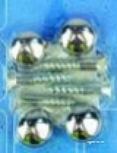 Own Brand Blister Packs -  Center Brand Udc/54/042 Chrome 19 Mm Mirror Screws Set Of 6