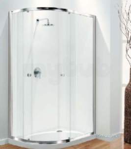 Coram Optima Shower Enclosures -  Coram Oqd128cucf Chrome Optima 1200x800mm Offset Quadrant Shower Frame Set