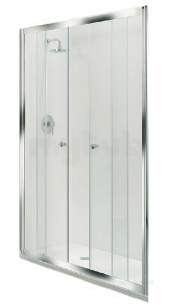 Coram Optima Shower Enclosures -  Ods15cucf Chrome Optima 1500mm Frame Pack For Double Sliding Door With Clear Glass