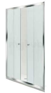 Coram Optima Shower Enclosures -  Ods15sucd Chrome Optima 1500mm Door Pack For Double Sliding Door With Satin Glass
