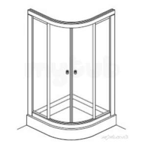 Coram Optima Shower Enclosures -  Coram Oqdcuwd White Optima Quadrant Shower Enclosure Door Set With Clear Glass