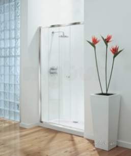 Coram Optima Shower Enclosures -  Coram Osl14cucd Chrome Optima 1400mm Sliding Shower Door Set