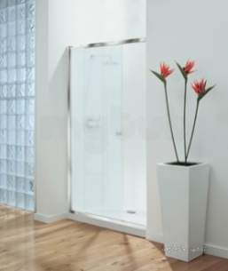 Coram Optima Shower Enclosures -  Coram Osl14sucf Chrome Optima Frame Set For Sliding Shower Door With Satin Glass