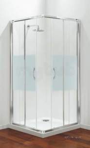 Coram Premier Shower Packs -  Coram Pack11 Chrome Premier 900mm Corner Entry Shower Enclosure Pack With Modesty Panels