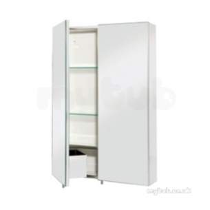 Croydex Bathroom Accessories -  Croydex Wc776105 Ss Colorado Large Ss Bathroom Cabinet 2 Adjustable Shelves