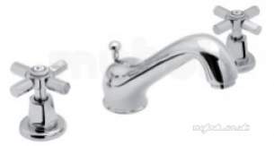 Deva Brassware -  Deva Asn111 Chrome Artesian Chrome 3 Hole Deck Mount Basin Mixer