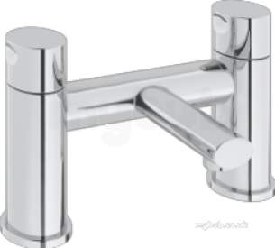 Deva Brassware -  Deva Funky108 Chrome Funky Chrome Double Handle Bath Filler