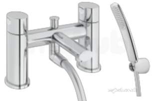 Deva Brassware -  Deva Funky106 Chrome Funky Chrome Deck Mounted Bath Shower Mixer