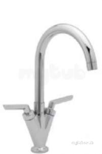 Deva Brassware -  Deva Lev104 Chrome Lever Chrome Sink Mixer Swivel Spout