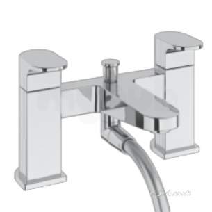 Deva Brassware -  Deva Lush106 Chrome Lush Chrome Deck Mount Double Handle Bath And Shower Mixer