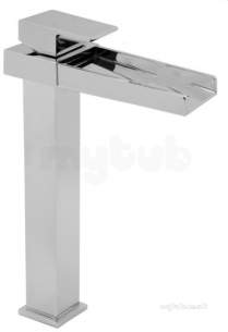 Deva Brassware -  Deva Spa113/ex Chrome Sparkle Chrome Tall Waterfall Basin Mixer Tap