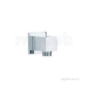 Deva Showering -  Deva Spe02 Chrome Chrome Square Shower Hose Wall Outlet