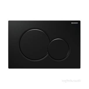 Geberit Commercial Sanitary Systems -  Geberit 115.770.dw.5 Jet Black Sigma01 Dual Flush Plate For Up300 Up320 And Up720