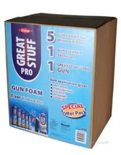 Adhesives and Sealants -  Stuff Gun Foam Kit 1 Gun 1 Cleaner 5 Foam Sold In Quantity Of 6