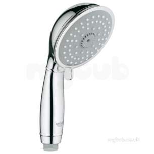 Grohe Shower Valves -  Grohe 27608000 Chrome Tempesta Rustic Hand Shower Iv With Multiple Modes