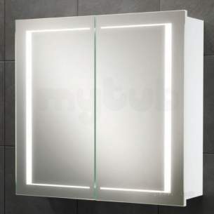 Hib Lighting Cabinets and Mirrors -  Hib 9102000 White Colorado 500x630mm Double Bathroom Cabinet Door Back-lit