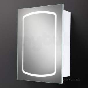 Hib Lighting Cabinets and Mirrors -  Hib 9102400 White Dakota 500x680mm Single Door Bathroom Cabinet Led Illumination