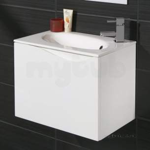 Hib Lighting Cabinets and Mirrors -  Hib 1420042 Black/white Sienna 500x405mm Wc Vanity Unit Soft Close Drawer