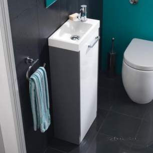 Hib Lighting Cabinets and Mirrors -  Sienna 400x845mm Solo Furniture Free Standing Unit Cloakroom Anthracite