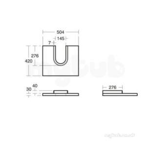 Ideal Standard Concept Furniture -  Ideal Standard E6495sx Dark Oak/walnut Concept Vanity Unit Worktop 500x420mm