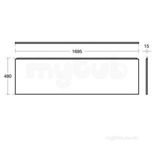 Ideal Standard Concept Furniture -  E6500wg White Gloss Concept Bath Panel Front Panel