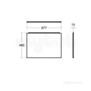 Ideal Standard Concept Furniture -  E6501sx Dark Oak/walnut Concept End Bath Panel 750mm